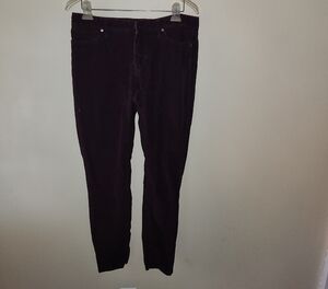 Nine West Women's Dark Purple Skinny corduroy pants
